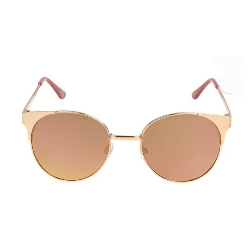 Panama Jack Polarized Mirrored Rose Gold Aviator Cat Eye Sunglasses New 100% Uv